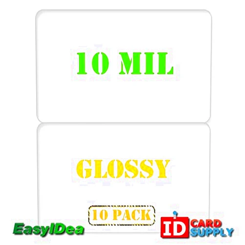 EasyIDea Qty: 10 | 10 mil Glossy Edge to Edge Butterfly Laminating Pouch - for ID Cards