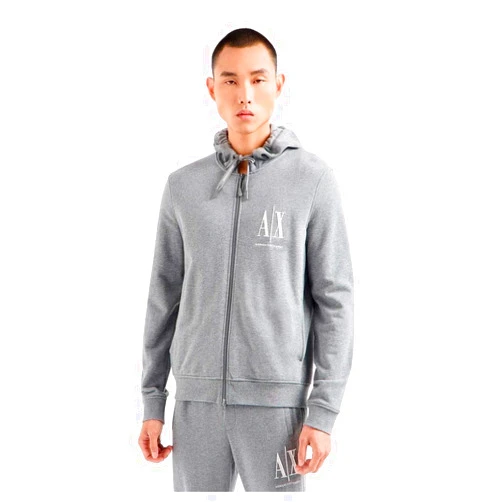 A｜X ARMANI EXCHANGE Armani Exchange Men's Icon Project Embroidered Zip Up Hooded Sweatshirt