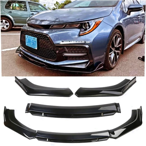 DREAMOTOR Front Bumper Lip Splitter, Car Universal Adjustable Spoiler Car Lip Body Kit, Compatible with Honda Accord Civic Chevrolet Dodge Chevy Camaro Toyota Camry VW Jetta MK5 Audi Nissan Mazda