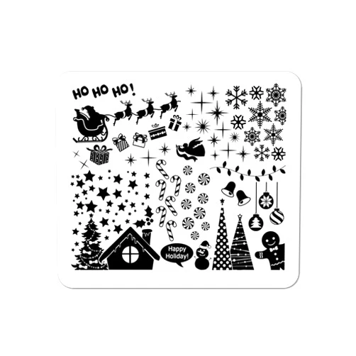 Winstonia Christmas Nail Art Stamping Image Plate Festive Winter Decoration - Have a Merry Christmas!