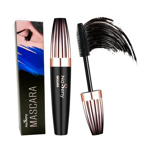 NaSeny Waterproof Mascara Black Volume And Length,4D Silk Fiber Tubing Mascara Lash Extensions Lengthening And Thickening Hypoallergenic Thrive Lash Cosmetics Long Lasting Smudge-Proof Non Clumping