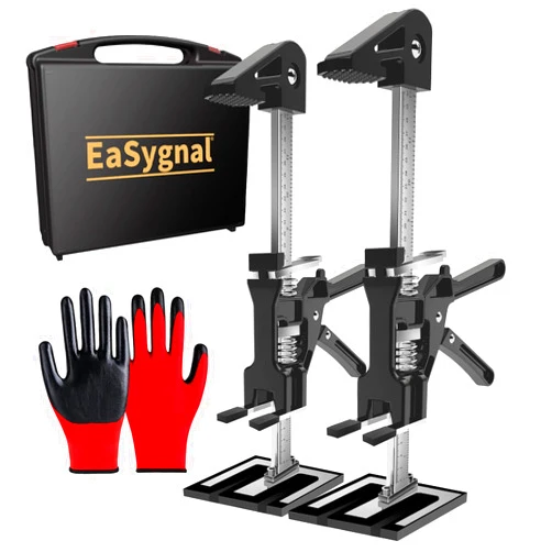 EASYGNAL Labor Saving Arm Jack,Construction Jack,Heavy Duty Hand Lifting Jack Tool 15.35 Inch Furniture Lifter 2 Pack,Lever Arm Lifter, Wall Tile Locator, Cabinet Jack & Appliance Jack