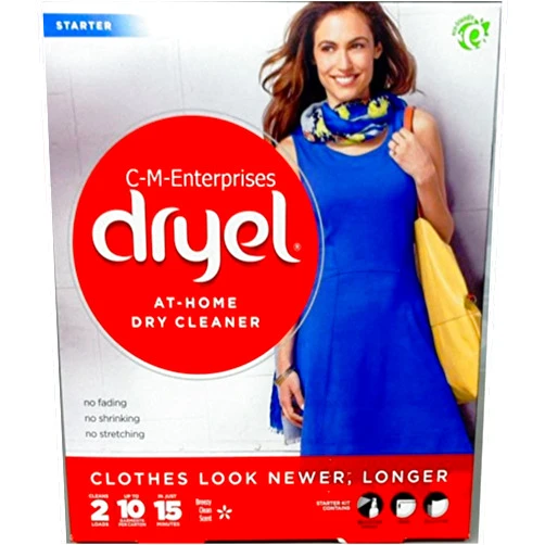 dryel At-Home Dry Cleaner Starter Kit, Gentle Laundry Care for Special Fabrics and Dry-Clean-Only Clothes, 2 Load Capacity