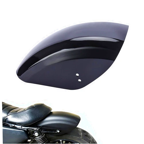 BRZOXIN Motorcycle 7 inch Rear Short Fender For Harley Sportster XL883 XL1200 1986-2023 (Gloss Black - ABS Plastic Mudguard)