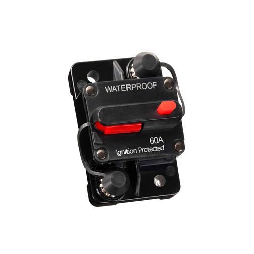 MOTTDAM 60AMP Circuit Breaker with Manual Reset,12V-48V DC Waterproof Inline Fuse Inverter, Marine Circuit Breaker for Car ATV Trolling Motors Boat Audio System