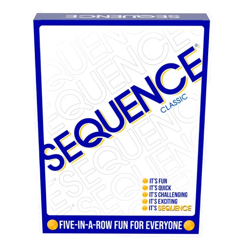 Jax SEQUENCE- Original SEQUENCE Game with Folding Board, Cards and Chips by Jax ( Packaging may Vary ) White, 10.3
