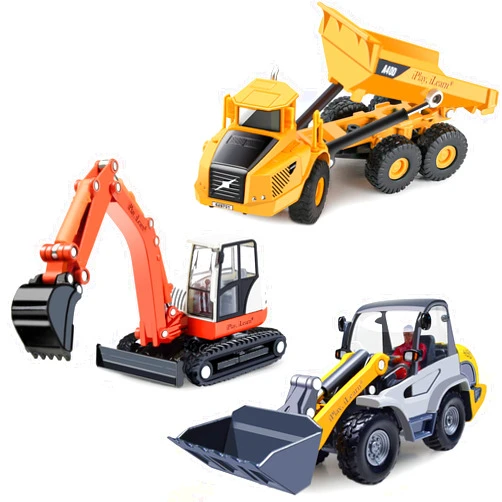 iPlay, iLearn Heavy Duty Construction Site Playset, Metal Dump Truck, Excavator Digger Backhoe, Tractor Bulldozer Diecast Vehicle, Outdoor Sandbox Car Toy, Birthday Gift 3 4 5 Year Old Boy Kid Toddler