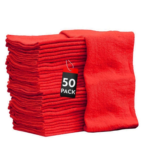 Nabob Wipers Shop Towels 50 Pack Cotton Rags Size 14