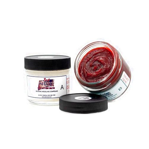 3rd Degree Silicone Molding Compound Wound Scar Prosthetic SFX Simulation, Blood Red 4oz