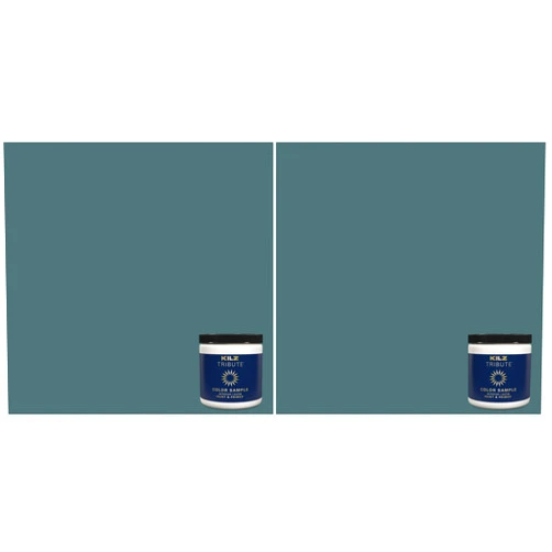 KILZ TRIBUTE Paint & Primer, Interior, Color Sample, Oceans Deep, 8 Ounces (Pack of 2)