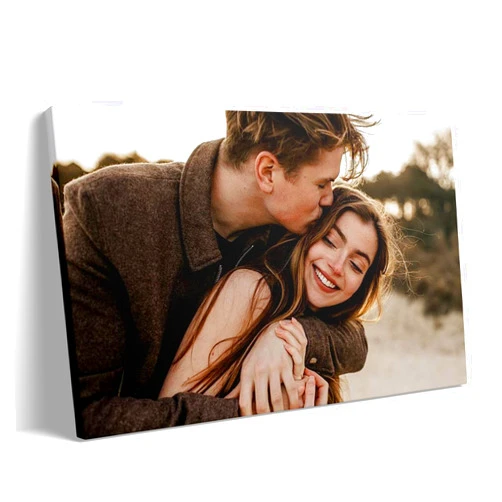 Prixas Print Custom Canvas Prints with Your Photos, Customized Picture On Canvas Wall Art, Personalized Canvas Print Gifts for Family Friend Wedding Baby Pet, Home Decor Gift for Men/Women, 8x10in