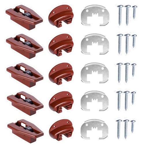 Chenyu for Kenlin Rite-Trak II Drawer Slides Replacement 5 Sets of Rite Track 2 Drawer Repair Parts for Dresser and Nightstand Drawers - 168 Track Guides (5)