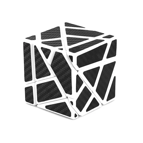 CuberSpeed Ghost 3x3 White with Black Sticker Magic Cube 3x3 Ghost White 3x3x3 Speed Cube Black Sticker