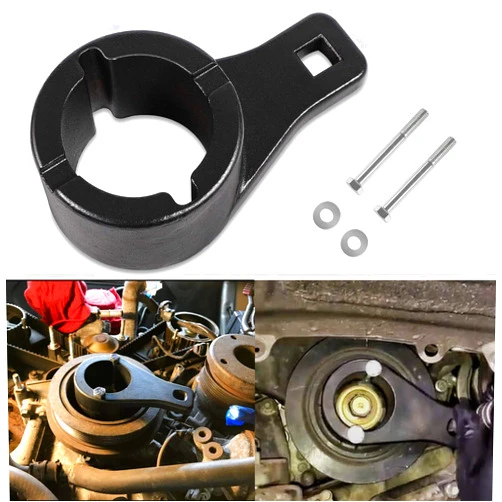 Sunluway for Toyota/Lexus Crankshaft Damper Pulley Holding Holder Harmonic Tool with Crank Bolts