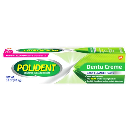Polident Triple Mint Fresh Paste for Denture Cleaning, 3.9 ounces