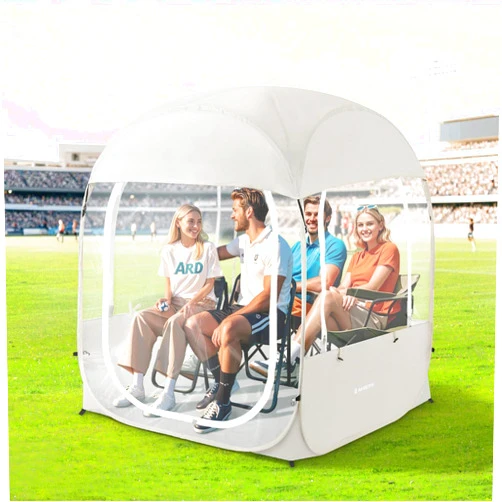 Raynesys Sports Tent for 1-4 Person, Instant Weather Proof Pop Up Tent Shelter with Carry Bag, Clear View Bubble Tent for Watching Sports Events, Camping, Fishing, Portable & Foldable