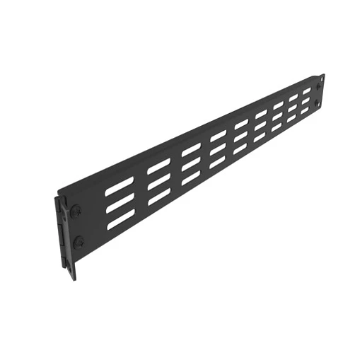 Jingchengmei 1U Hinged Blank Panel - Slot Vented Server Rack Panel for 19-Inch Network Cabinet or Server Rack Enclosure Black (1UVBPHN, Black)