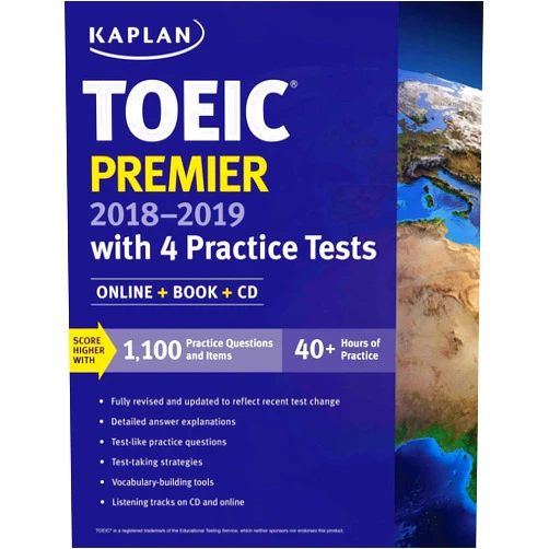 Kaplan Test Prep TOEIC Premier 2018-2019 with 4 Practice Tests: Online + Book + CD (Kaplan Test Prep)