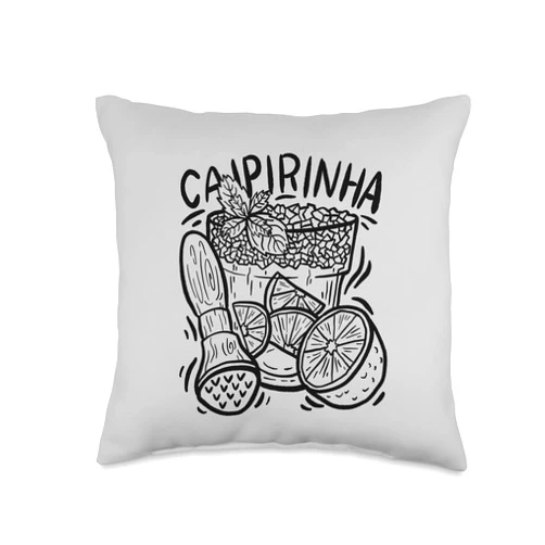 Longdrink und Mixgetränk mit Alkohol Designs Caipirinha Cocktail Classic Throw Pillow, 16x16, Multicolor