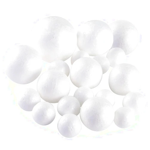 Pllieay 20 Pieces 5 Sizes White Foam Balls Polystyrene Craft Balls Art Decoration Foam Balls for Art, Craft, Household, School Projects and Party Decoration