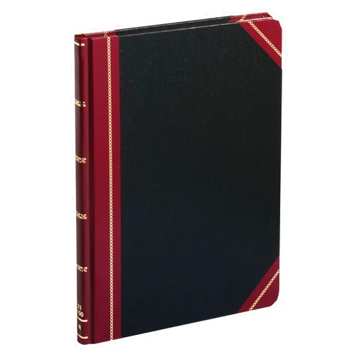 Boorum & Pease 21150R Columnar Accounting Book, Record Rule, Black Cover, 150 Pages, 8 1/8 x 10 3/8