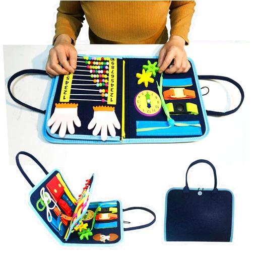 AKIZUKI JOO Fidget Blanket for Dementia and Alzheimers Patients | Alzheimers Products for Elderly | Activity Blanket for Dementia Patients | Fidget mat for Alzheimers Patients