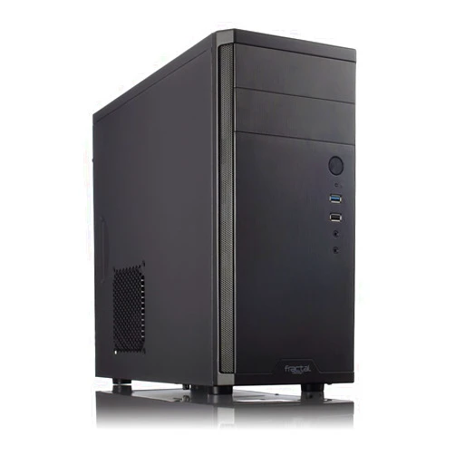 Fractal Design Core 1100 - Mini Tower Computer Case - mATX - High Airflow and Cooling - 1x 120mm Silent Fan Included - Brushed Aluminium - Black