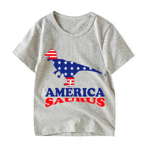 Boys 4th of July Shirt Girls American Flag Tees Toddler Kids USA Flag Independence Day Patriotic Kids Short Sleeve T-Shirt