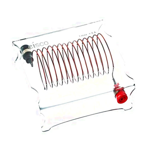 EISCO Magnetic Field Demonstrator, Long Solenoid, Acrylic Frame with Socket Connections