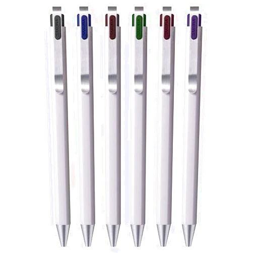 Monoc Sakura Ballsign iD, Ballpoint Pen 0.4mm, 6 Colors Black Ink (GBR204) &
