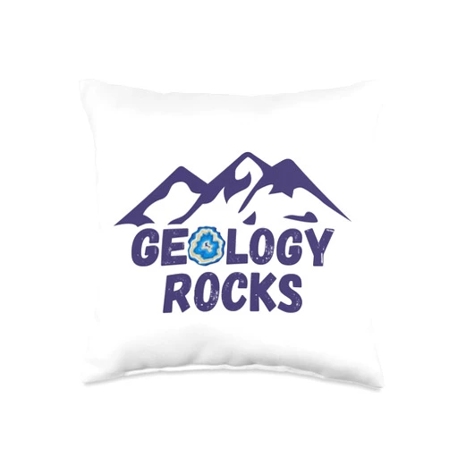 Geologist, Geology, Geoscientist, rockhounding Pun Geology Rocks-Funny Geologist Mineral Collector Pun Throw Pillow, 16x16, Multicolor