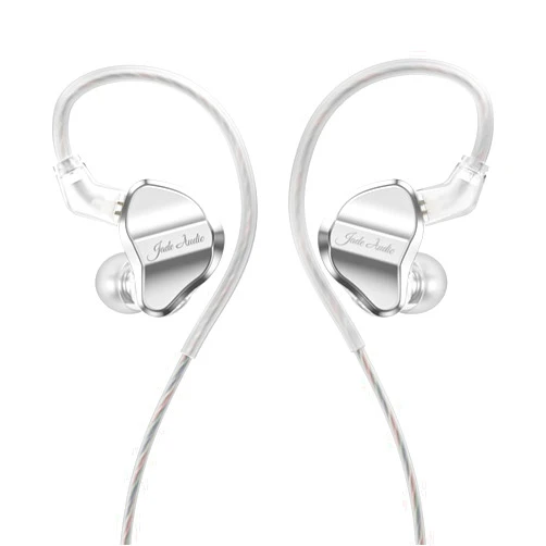 FiiO/JadeAudio JD1 High Performance Dynamic Driver HiFi Bass Stereo in Ear Monitor Headphones Sport Gaming Earbuds with Mic (Silver)