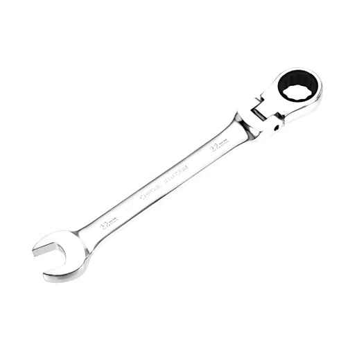 uxcell 22mm Flex-Head Ratcheting Combination Wrench Metric 72 Teeth 12 Point Ratchet Box Ended Spanner Tools, Cr-V