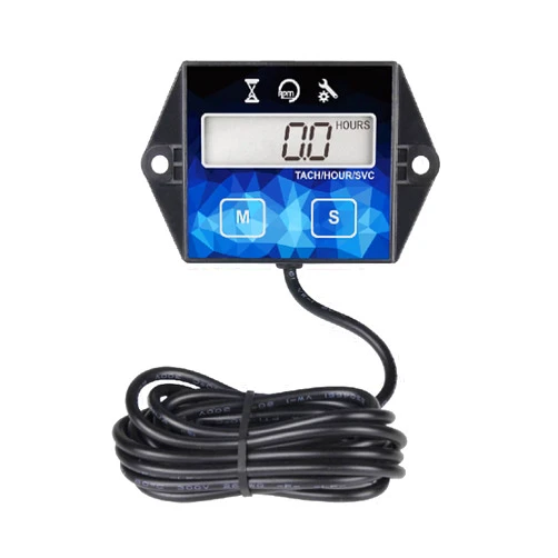 Yooreal Digital Small Engine Tachometer Hour Meter,Resettable Hours,Replaceable Battery for Lawn Mower Generator Chainsaw Outboard Motor Snowblower Jet Ski Dirt Bike