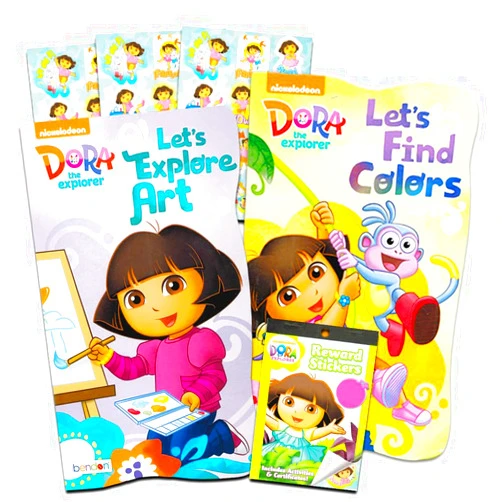 Dora The Explorer Activity Pack ~ Bundle with 2 Board Books and Stickers!