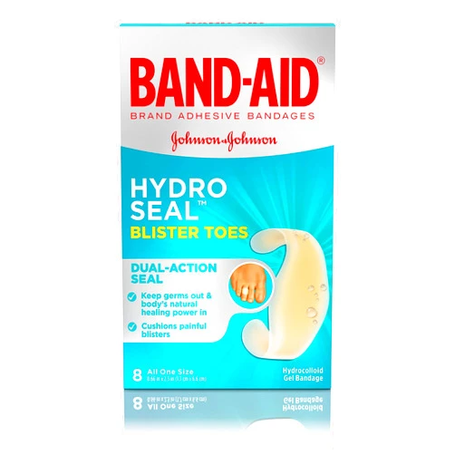 Band-Aid Brand Hydro Seal Adhesive Bandages for Toe Blisters, Waterproof Blister Pad, 8 Count