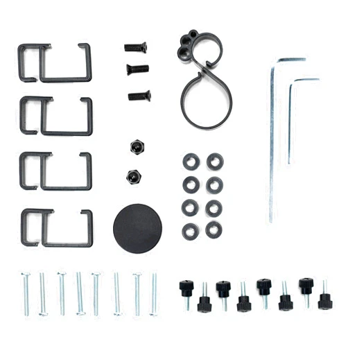 VIVO Hardware Pack for Monitor Stand, Includes Pole Cap, Cable Clips, Screws, Spacers, Allen Wrenches, Black, PT-SD-HP02