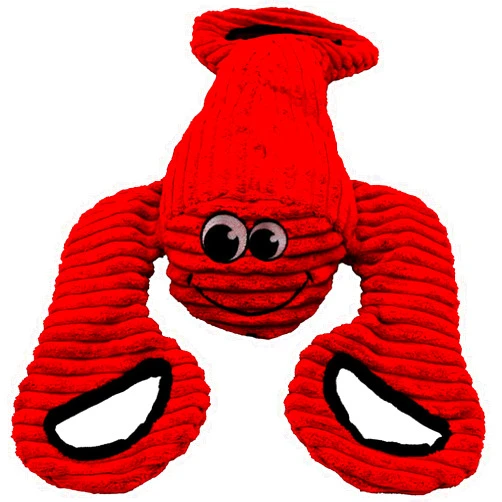 SmartPetLove Snuggle Puppy Tender-Tuffs Tug - Tough Plush Lobster Dog Toy - Squeaky and Interactive Tug-of-War Dog Toy for Medium to Large Dogs