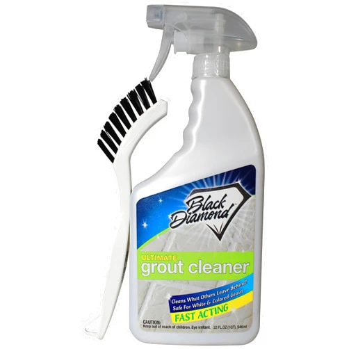 Black Diamond Stoneworks Black Diamond Ultimate Grout Cleaner: Best Cleaner for Tile,Ceramic,Porcelain, Marble Acid-Free Safe Deep Cleaner & Stain Remover for Even The Dirtiest Grout. (1-Quart/1-Brush)