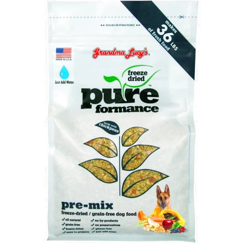 Grandma Lucy's PUREformance Pre-Mix Dog Food, Grain Free and Freeze-Dried - 8Lb Bag