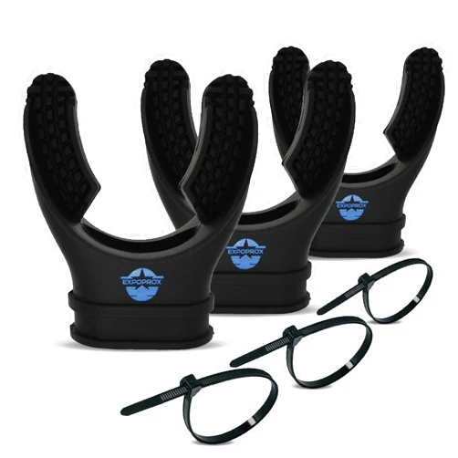 EXPOPROX Scuba Mouthpiece Replacement.Snokel and Regulator.Moldable Black Silicone