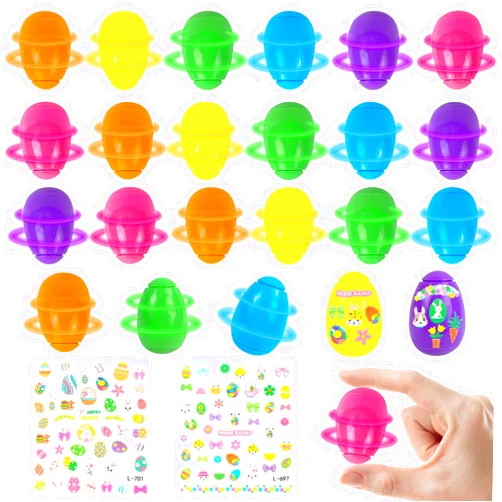 BleSky 24PCS Easter Eggs Fidget Spinners for Easter Basket Stuffer & Easter Egg Fillers Mini Fidget Toys for Kids Boys Girls Classroom Prizes Treasure Box Toys