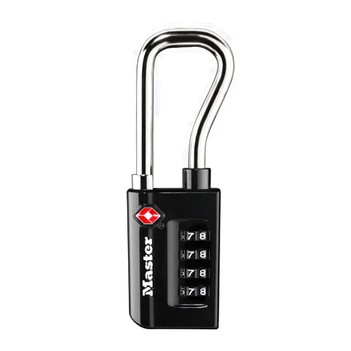Master Lock Padlock, Set Your Own Combination TSA Accepted Luggage Lock, 1-5/16 in. Wide, 4696D , Black