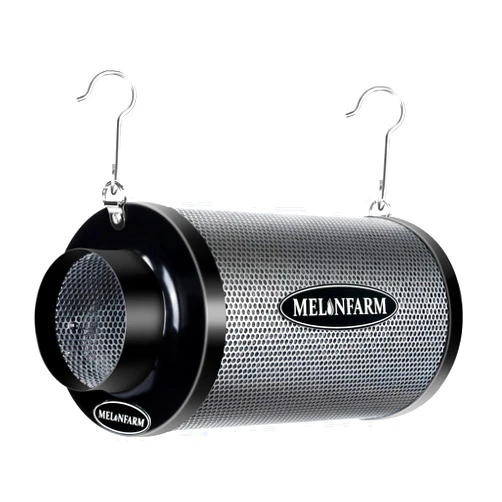 MELONFARM 4 Inch Air Carbon Filter Odor Control with Premium Australia Virgin Charcoal for Inline Fan, Grow Tent Smelliness Scrubber, 1 Pair Hanger & Pre-Filter Included