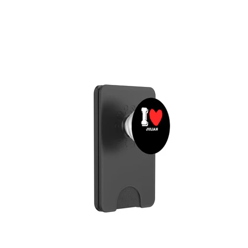 Expressing Love For Him Custom Name I Love Julian Bold Statement Name PopSockets PopWallet for MagSafe
