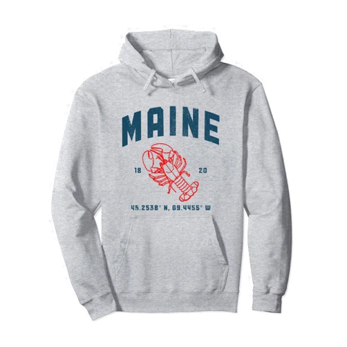 Maine Lobster Apparel Co. Maine Est. 1820 Lobster Vintage Pride Pullover Hoodie