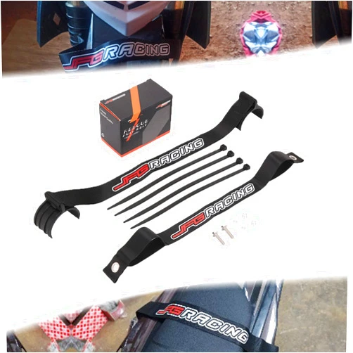 JFG RACING Motorcycle Front + Rear Rescue Pull Belt Universal 17.1'' - 18.7'' Adjustable Dirt Bike Pull Straps Bundle Compatible To 250XCFW 2014-2016 350EXCF 2012-2019 400XCW 2009-2010 Motorcycle