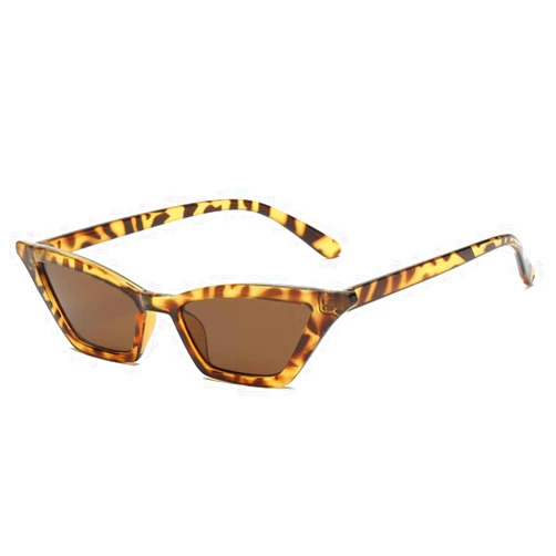 W&Y YING Small Cat Eye Sunglasses for Men and Women Skinny Retro Frame Y2K Shades Trendy Fun Fashion Glasses