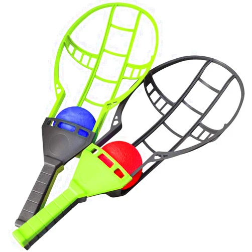 Liberty Imports Trackball Sport Chuck and Catch Ball - 2 Player Lacrosse Racket Toy Game Set Outdoor Play for Kids & Adults