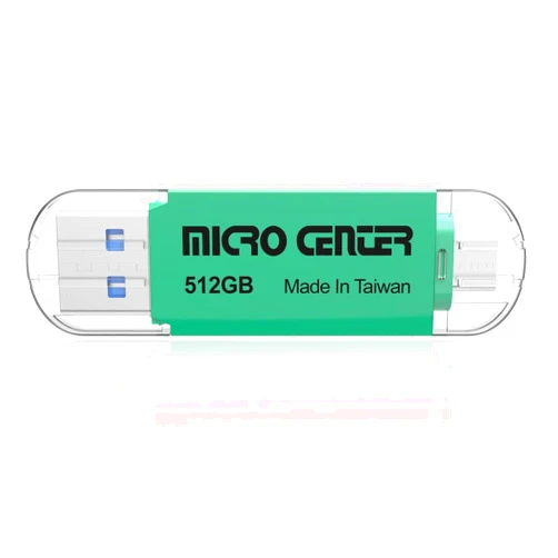 INLAND Micro Center Super Speed 2-in-1 512GB Type C Flash Drive and OTG USB 3.0 Type A Dual Flash Drives Thumb Drive Memory Storage Photo Stick for Android Smartphone Computers MacBook Tablets PC